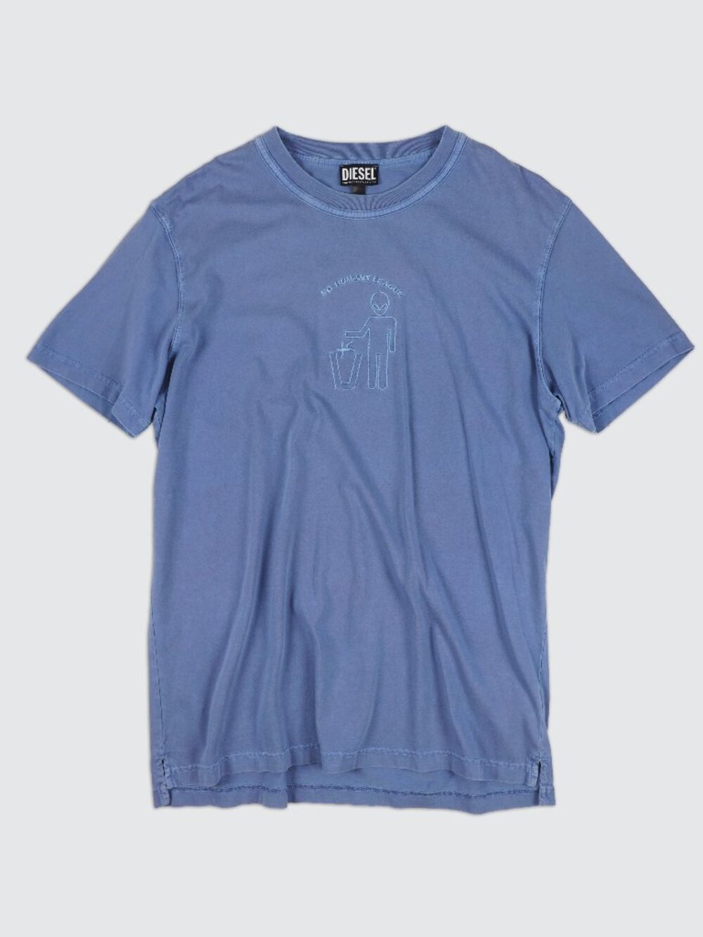 Diesel Blue Embroidered Graphic T-Shirt